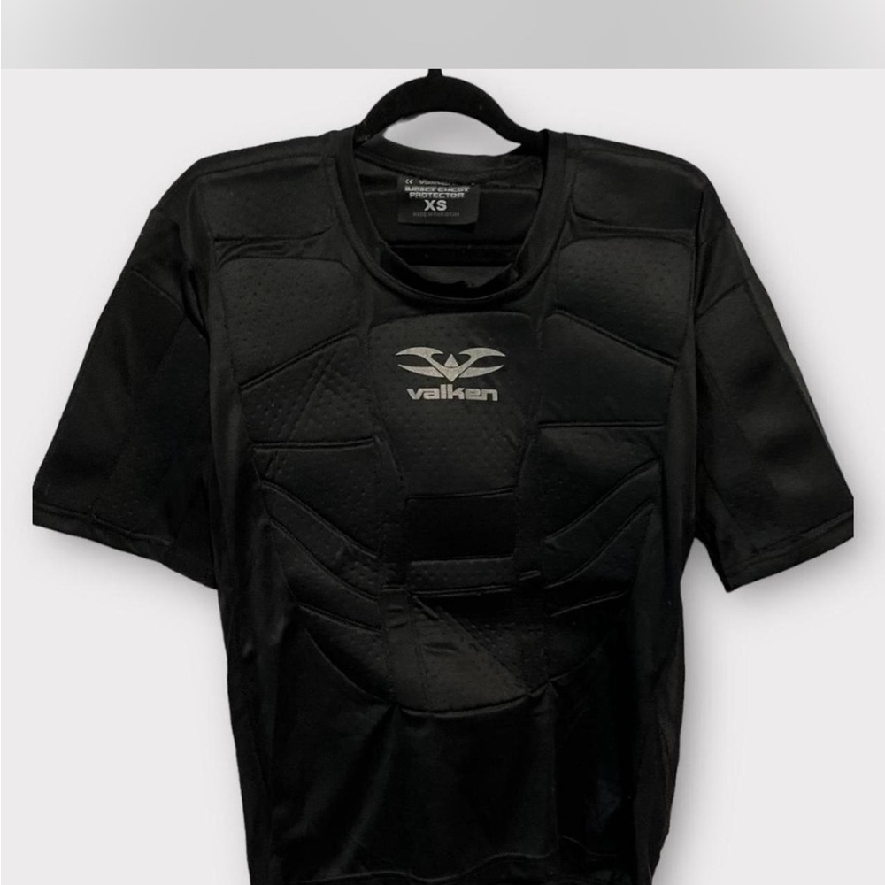Men's Black Impact Chest Protector Padded Paintball Shirt